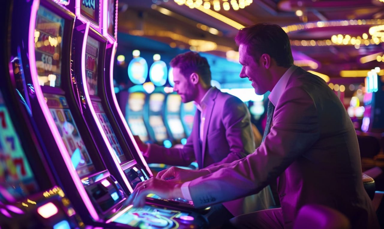 Tampilan permainan slot Adventures Beyond Wonderland di platform nexwin77 dengan simbol fantasi dan gulungan interaktif